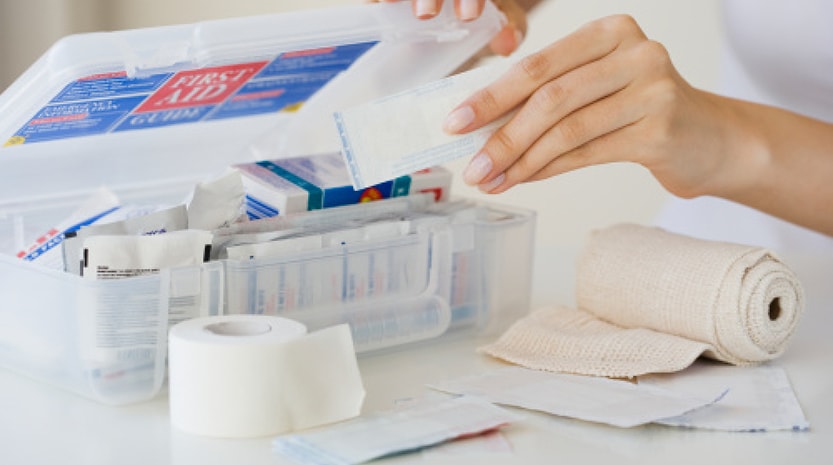 first aid kit box items